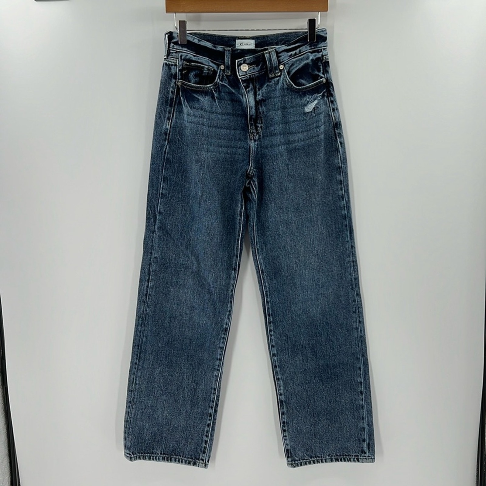Kancan Kora High Rise 90's Straight Leg Jeans - Medium Wash - 5/26